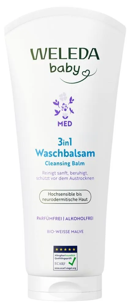 Бальзам для очищення тіла Weleda Baby Med Weisse Malve Алтея 3-в-1, 200 мл