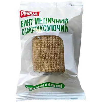 Бинт медичний Pinna самофіксувальний 6 см х 4 м, колір в асортименті, 1 штука