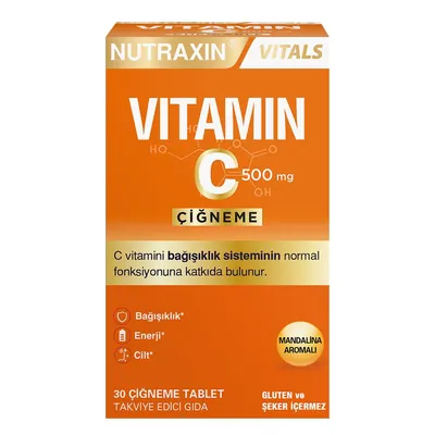 Вітамін С Nutraxin Vitamin C 500 мг, 30 жувальних таблеток