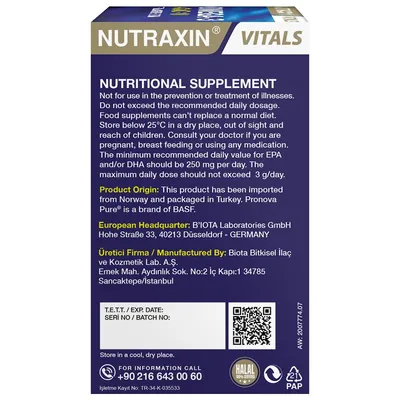 Омега-3 + Коензим Q10 Nutraxin Omega-3 + CoQ-10, 60 м'яких капсул