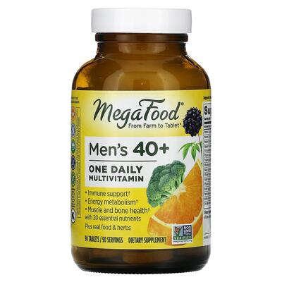 Мультивитамины для мужчин 40+ MegaFood Men Over 40 One Daily без железа, 90 таблеток
