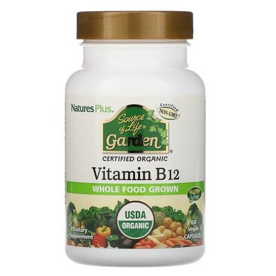 Витамин В-12 Nature's Plus Source of Life Garden Vitamin B12 органик, 60 капсул