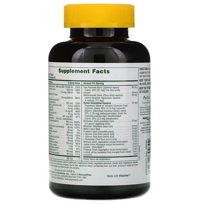 Мультивітаміни для чоловіків Nature's Plus Source of Life Men Multi-Vitamin and Mineral без заліза, 120 таблеток