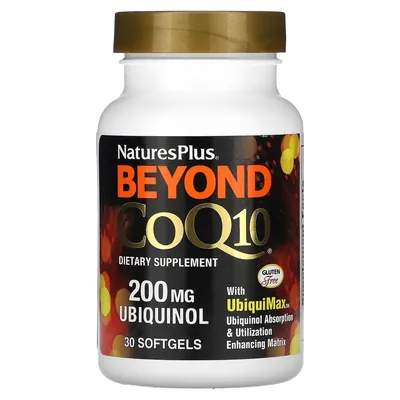 Коензим Q10 Natures Plus Beyond CoQ10 убіхінол 200 мг, 30 гелевих капсул