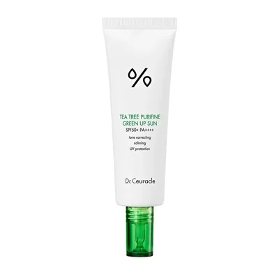 Крем для обличчя сонцезахисний Dr.Ceuracle Tea Tree Purifine від почервоніння з екстрактом чайного дерева, SPF50+/PA++++, 50 мл