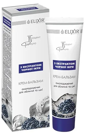 Крем-бальзам для обличчя та шиї Elixir Плацент Формула із екстрактом чорної ікри омолоджуючий, 100 мл