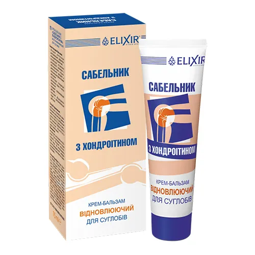 Сабельник Elixir з хондроїтином, відновлюючий для суглобів крем-бальзам по 75 мл у тубах