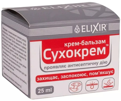 Крем-бальзам Сухокрем Elixir, 25 мл