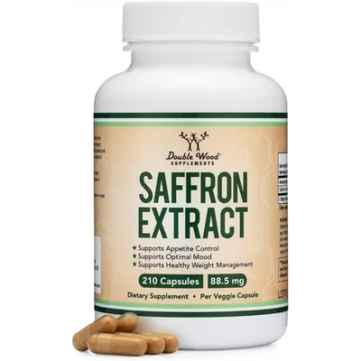 Екстракт шафрану Double Wood Saffron Extract  88,5 мг, 210 капсул