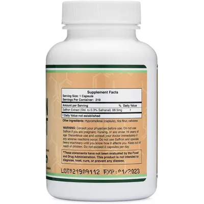 Екстракт шафрану Double Wood Saffron Extract  88,5 мг, 210 капсул
