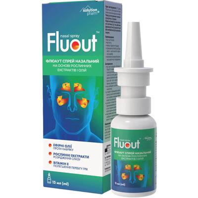 Флюаут Solution Pharm спрей для носа на основе растительных экстрактов и масел по 15 мл во флак.