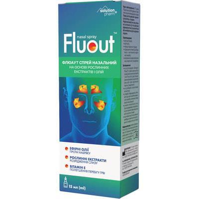 Флюаут Solution Pharm спрей для носа на основе растительных экстрактов и масел по 15 мл во флак.