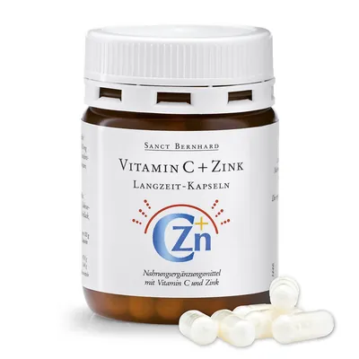 Вітамін С та цинк пролонгованої дії Sanct Bernhard Vitamin C+Zink, 60 капсул