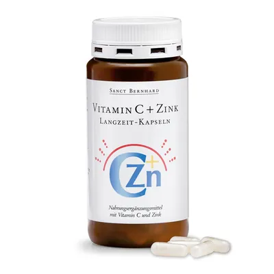 Вітамін С та цинк пролонгованої дії Sanct Bernhard Vitamin C+Zink, 180 капсул