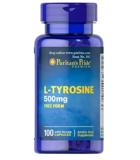 Л-тирозин Puritan's Pride L-Tyrosine 500 мг, 100 капсул