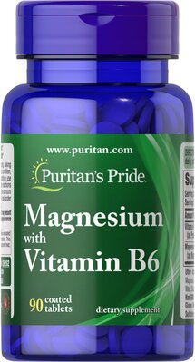 Магний с витамином B6 Puritan's Pride Magnesium with Vitamin B6, 90 таблеток