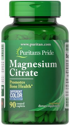 Магний цитрат Puritan's Pride Magnesium Citrate 200 мг, 90 каплет