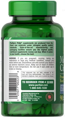 Магній цитрат Puritan's Pride Magnesium Citrate 210 мг, 90 каплет