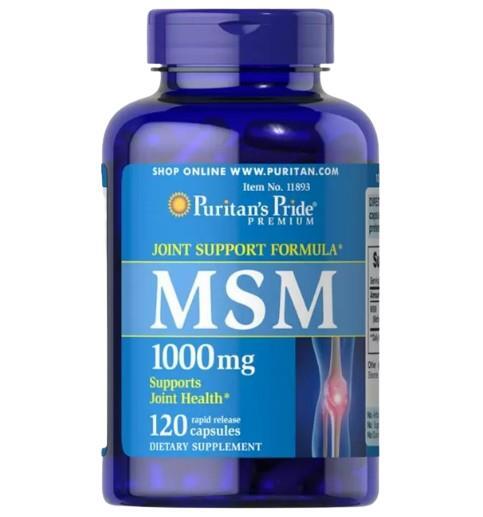 Метилсульфонилметан МСМ Puritan's Pride MSM 1000 мг, 120 капсул