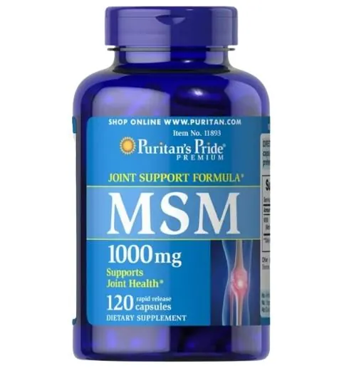 Метилсульфонілметан МСМ Puritan's Pride MSM 1000 мг, 120 капсул
