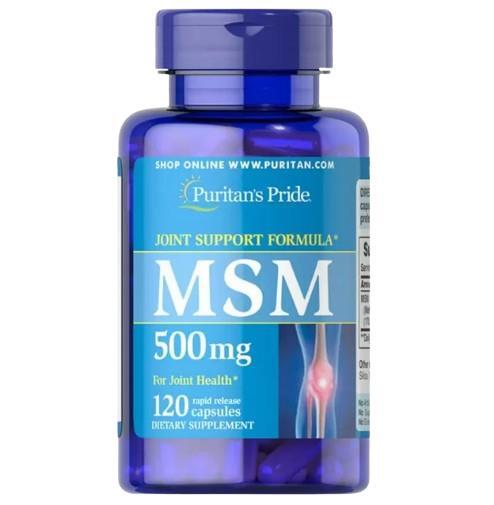 Метилсульфонилметан МСМ Puritan's Pride MSM 500 мг, 120 капсул