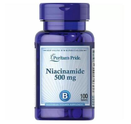 Ниацинамид Puritan's Pride Niacinamide 500 мг, 100 таблеток