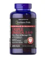 Омега 3-6-9 Puritan's Pride Omega 3-6-9 Triple Maximum Strength 1200 мг, 240 гелевих капсул