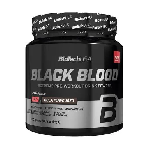 Передтренувальний комплекс Biotech Black Blood Caf+ кола, 300 г