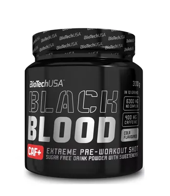 Передтренувальний комплекс Biotech Black Blood Caf+ кола, 300 г