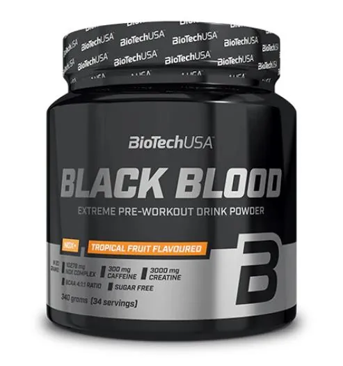 Передтренувальний комплекс Biotech Black Blood Nox+ тропічні фрукти, 330 г