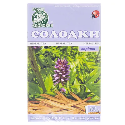 Фіточай Ключі Здоров'я Солодки корінь по 100 г в пач.