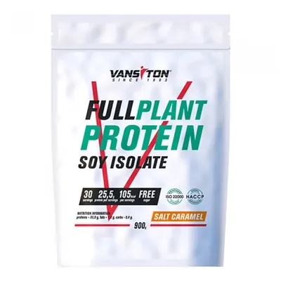 Протеїн соєвий ізолят Vansiton Full Plant Protein, солона карамель, 900 г