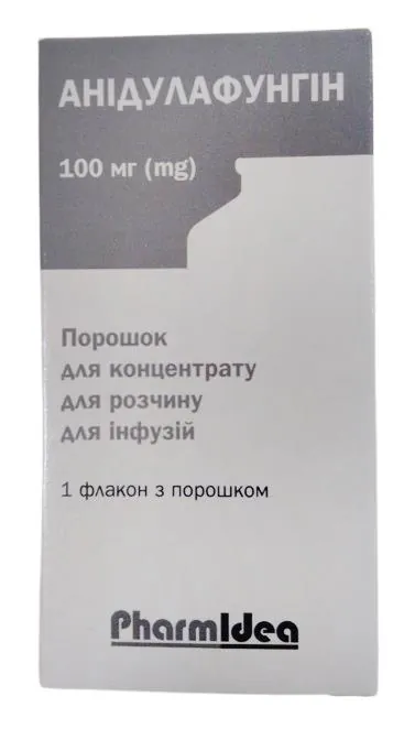 Анідулафунгін порошок д/конц. для р-ну д/інф. по 100 мг №1 у флак.