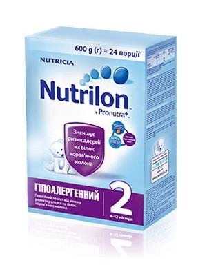 Смесь сухая молочная Nutrilon Гипоаллергенный 2 для питания детей от 6 до 12 месяцев, 600 г