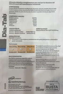 Діа-Таб (Dia-Tab) DRN для собак і котів від діареї, 1 таблетка