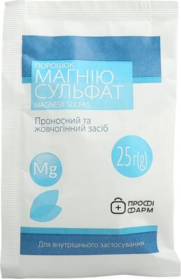 Магния сульфат порошок по 25 г в пак.