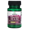 Вітамін Д3 та K2 Swanson Vitamin D3 + K2 капсули №60