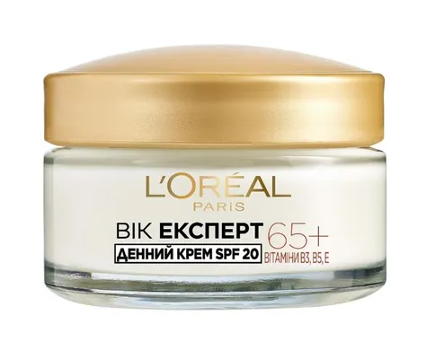 Крем для обличчя L'Oreal Paris Вік Експерт 65+ SPF 20 денний антивіковий живильний проти зморшок, 50 мл