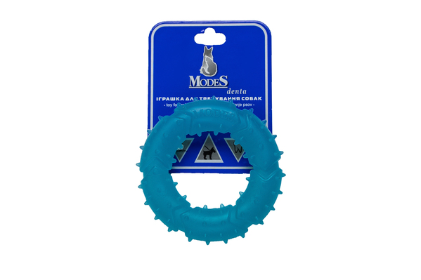 Іграшка для собак Modes Кільце Дента блакитне, XS-9 см