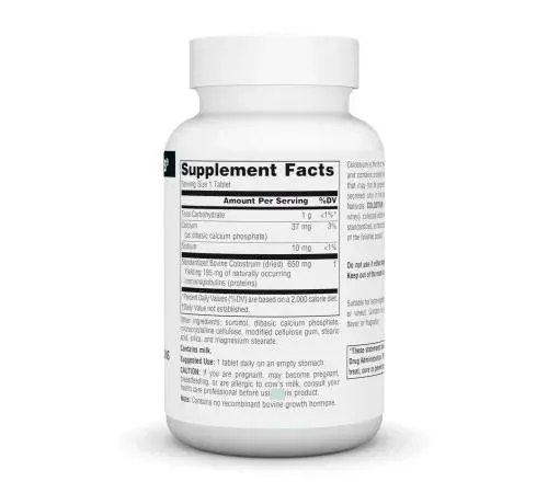 Колострум (молозиво) Source Naturals Colostrum 650 мг, 30 таблеток