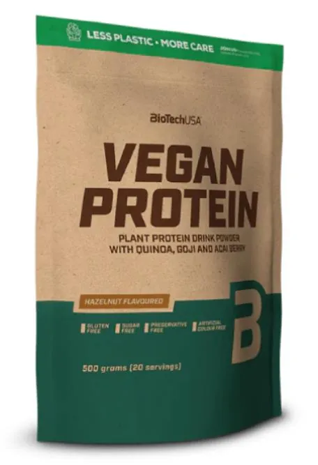Протеїн рослинний змішаний Biotech Vegan Protein фундук, 500 г