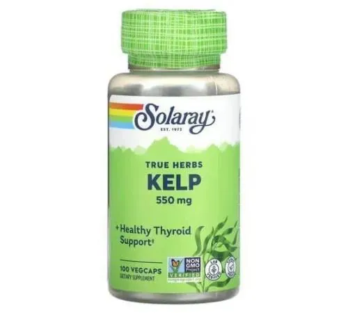 Келп Бурі водорості Solaray Kelp Seaweed 550 мг, 100 капсул