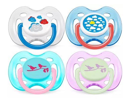 Пустышка силиконовая Philips Avent Freeflow SCF172/18, 0-6 месяцев, 2 шт