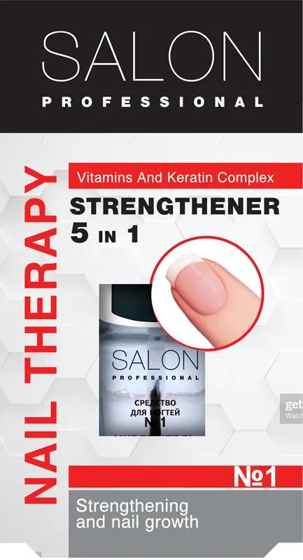Засіб для нігтів Salon Professional №1 Укріплювач 5 в 1