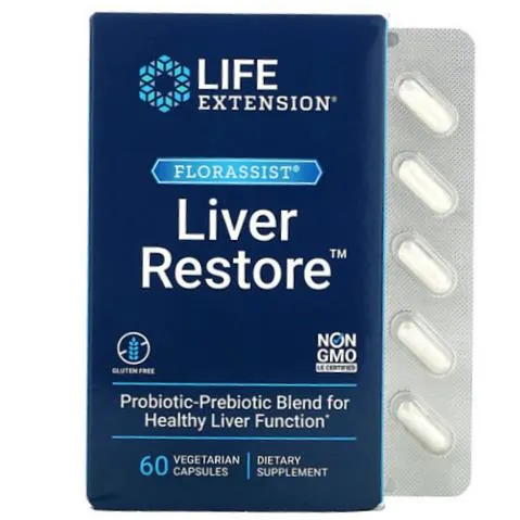 Комплекс для печінки Life Extension Florassist Liver Restore, 60 веганських капсул