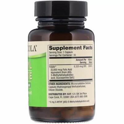 Метилфолат Dr. Mercola Methyl Folate 5 мг, 30 капсул