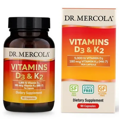 Вітаміни Dr. Mercola Vitamins D3+K2, 90 капсул