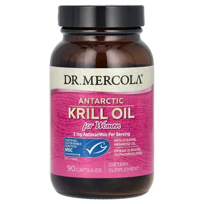 Олія криля для жінок Dr. Mercola Antarctic Krill Oil for Women, 90 капсул