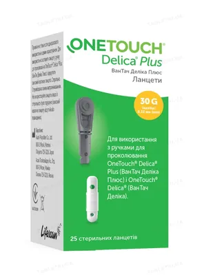 Ланцети One Touch Delica Plus, 25 штук