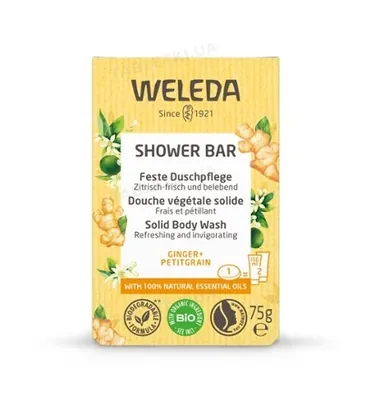Мило для душу Weleda Shower Bar Твердий арома-бар Імбир та Гіркий апельсин, 75 г